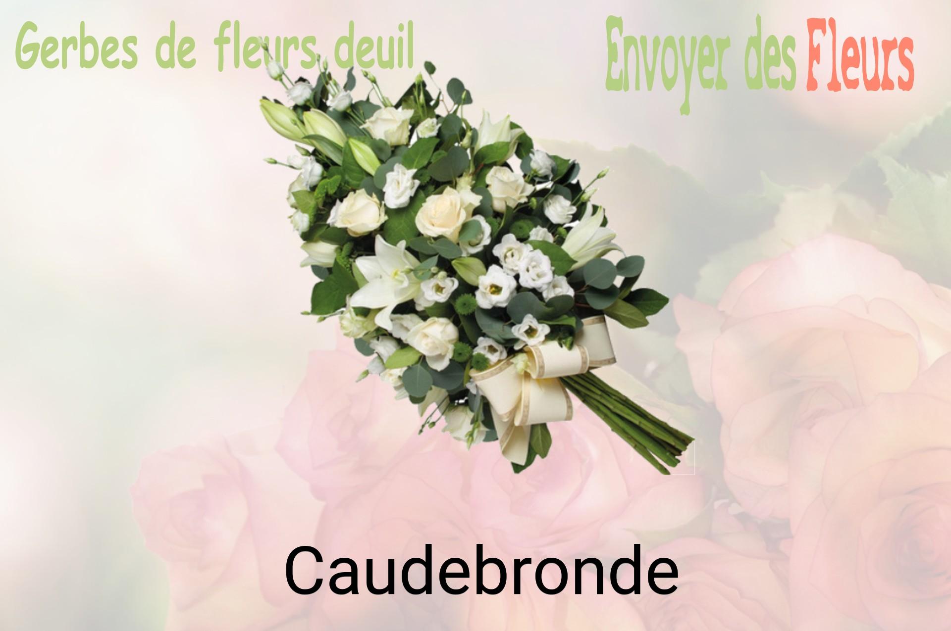 Gerbe de fleurs de deuil livrée à Caudebronde